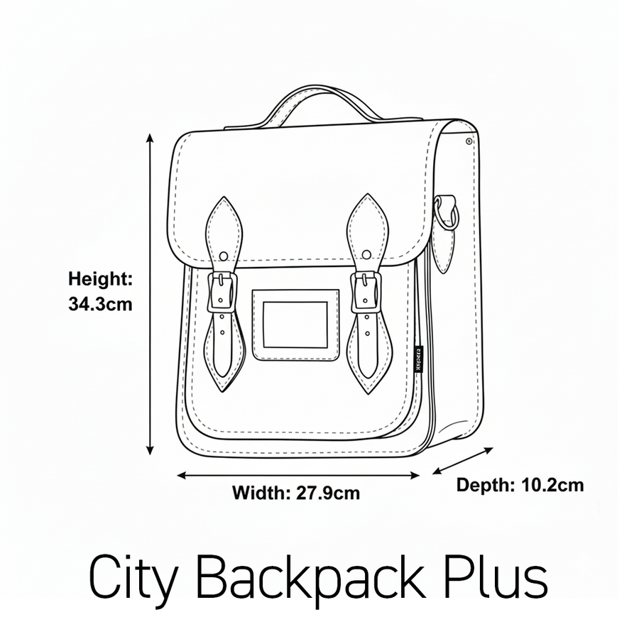 Handmade Leather City Backpack - Autumnal Kaleidoscope