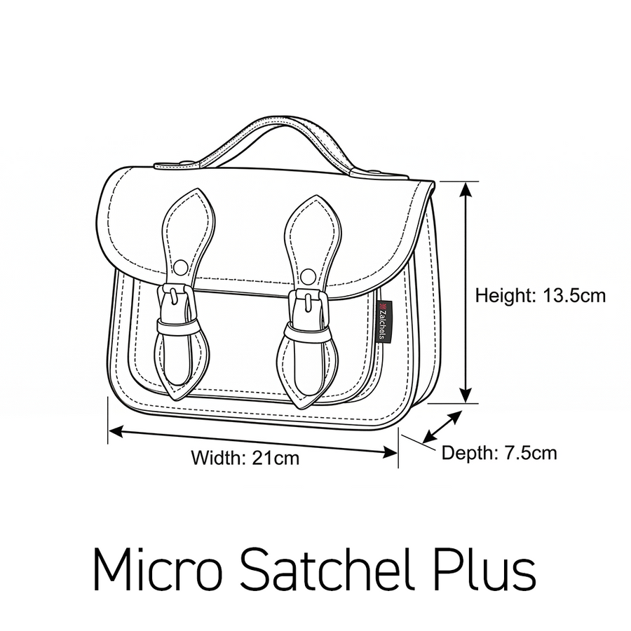 Handmade Leather Micro Satchel - Marsala Red