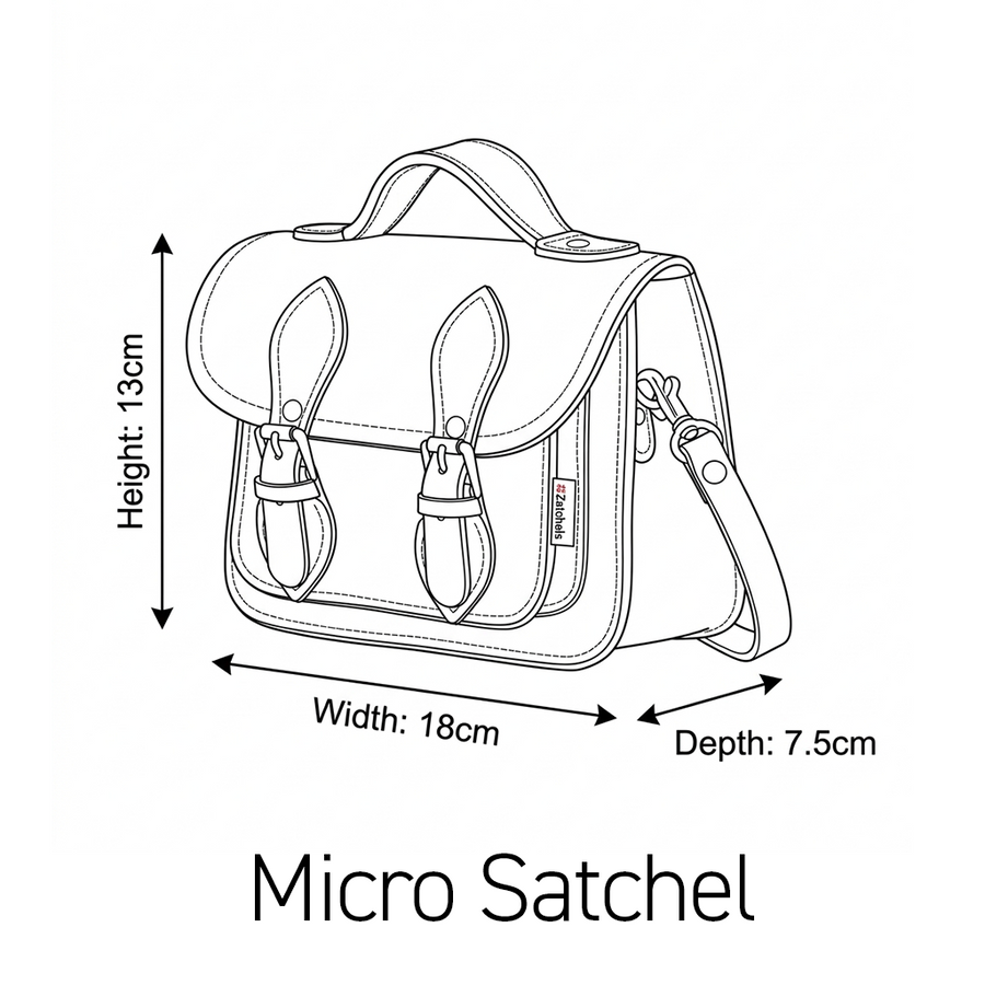Handmade Leather Micro Satchel - Graphite
