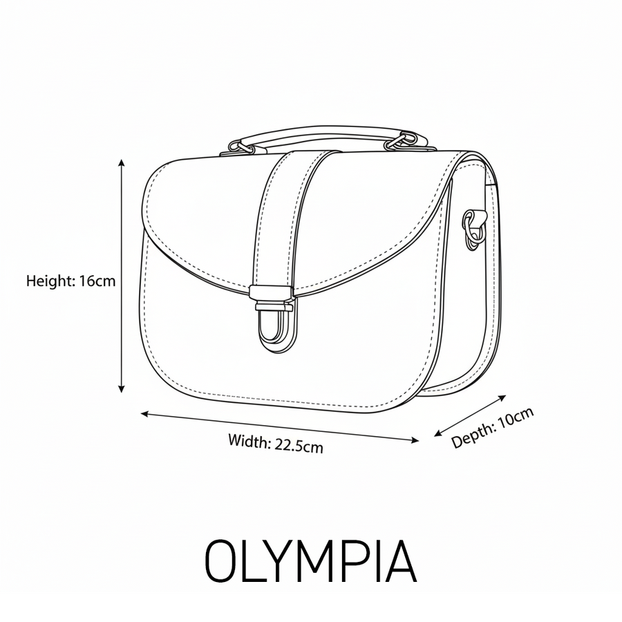 Olympia Handmade Leather Bag - Marsala Red