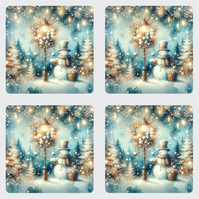 Nordic Snowman Set of 4 Table Mats