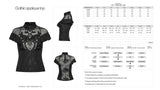 Punk Rave Gothic Applique Top