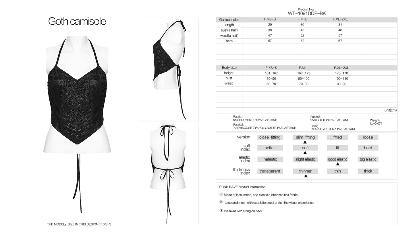 Punk Rave Goth Camisole Top