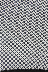 Banned Apparel Venus Metallic Fishnet Crop Top in Blue Black