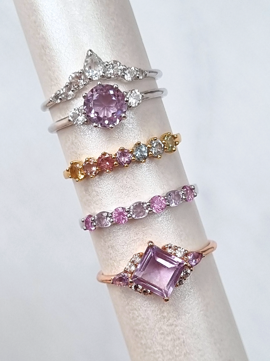 Selene Lavender Amethyst Ring Set in 18k Gold Vermeil