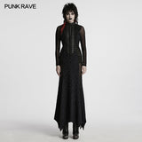 Punk Rave Seraphine Spinal Lace Panel Maxi Dress In Black