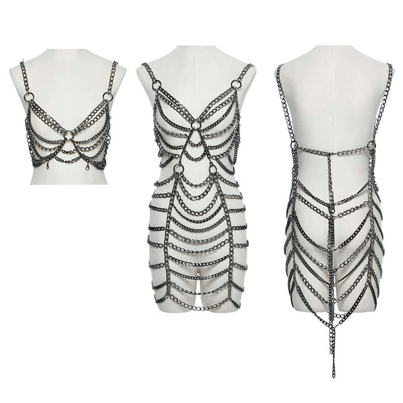 Punk Rave Anslie Metal Chain Dress