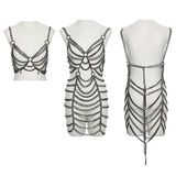 Punk Rave Anslie Metal Chain Dress