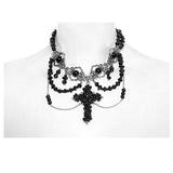 Punk Rave Steampunk Cross Necklace