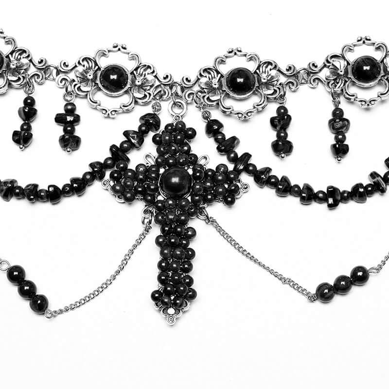 Punk Rave Steampunk Cross Necklace