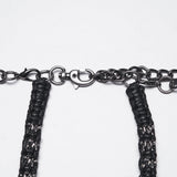 Punk Rave Doomsday Punk Snake-Wrapped Skull Necklace