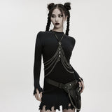 Punk Rave Doomsday Punk Snake-Wrapped Skull Necklace