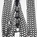 Punk Rave Doomsday Punk Snake-Wrapped Skull Necklace