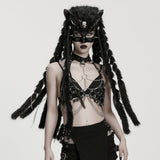 Punk Rave Punk Fox Head Braided Hood