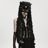 Punk Rave Punk Fox Head Braided Hood