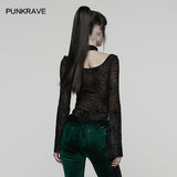 Punk Rave Lilith Gothic Spider Web T-Shirt