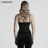 Punk Rave Zerah Fish Scale Mesh and Lace Camisole