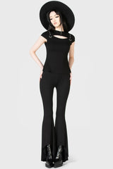 Killstar Xara Keyhole Strap Gothic Top