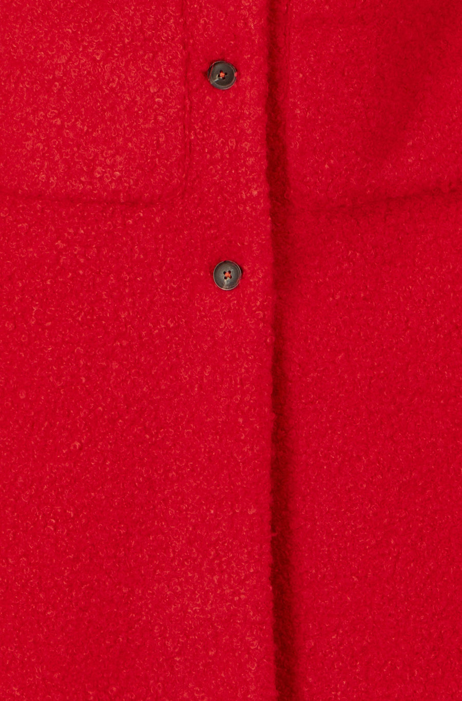 Yumi Red Boucle Long Line Coat