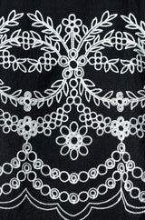 Yumi Black Embroidered Crop Top