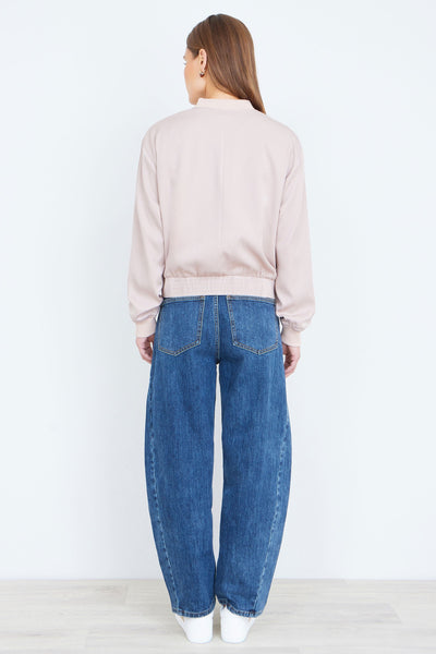 Yumi Stone Relaxed Lightweight Bomber Jacket