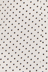 Yumi White Spot Print Wrap Tea Dress
