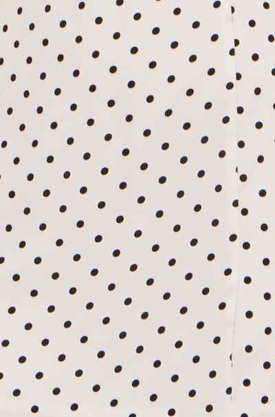 Yumi White Spot Print Wrap Tea Dress