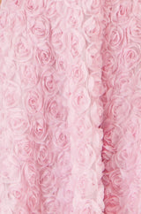 Yumi Pink Applique Floral Skater Dress