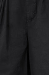 Yumi Black Cotton Bermuda Shorts