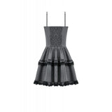Dark in Love Striped Gothic Mini Dress