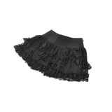 Dark in Love Punk Eyelet Lace Layered Mini Skirt