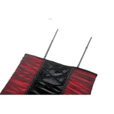 Dark in Love Lilith Red & Black Mesh Panel Goth Gown