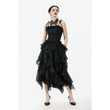 Dark in Love Selene Ruffled Floral Jacquard Corset Top