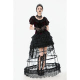Dark in Love Isolde Velvet & Lace Puff Sleeve Bolero