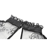 Dark in Love Seraphina Ruched Lace Goth Blouse in Black