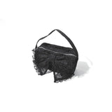 Dark In Love Victoria Black Lace Bow Mini Handbag