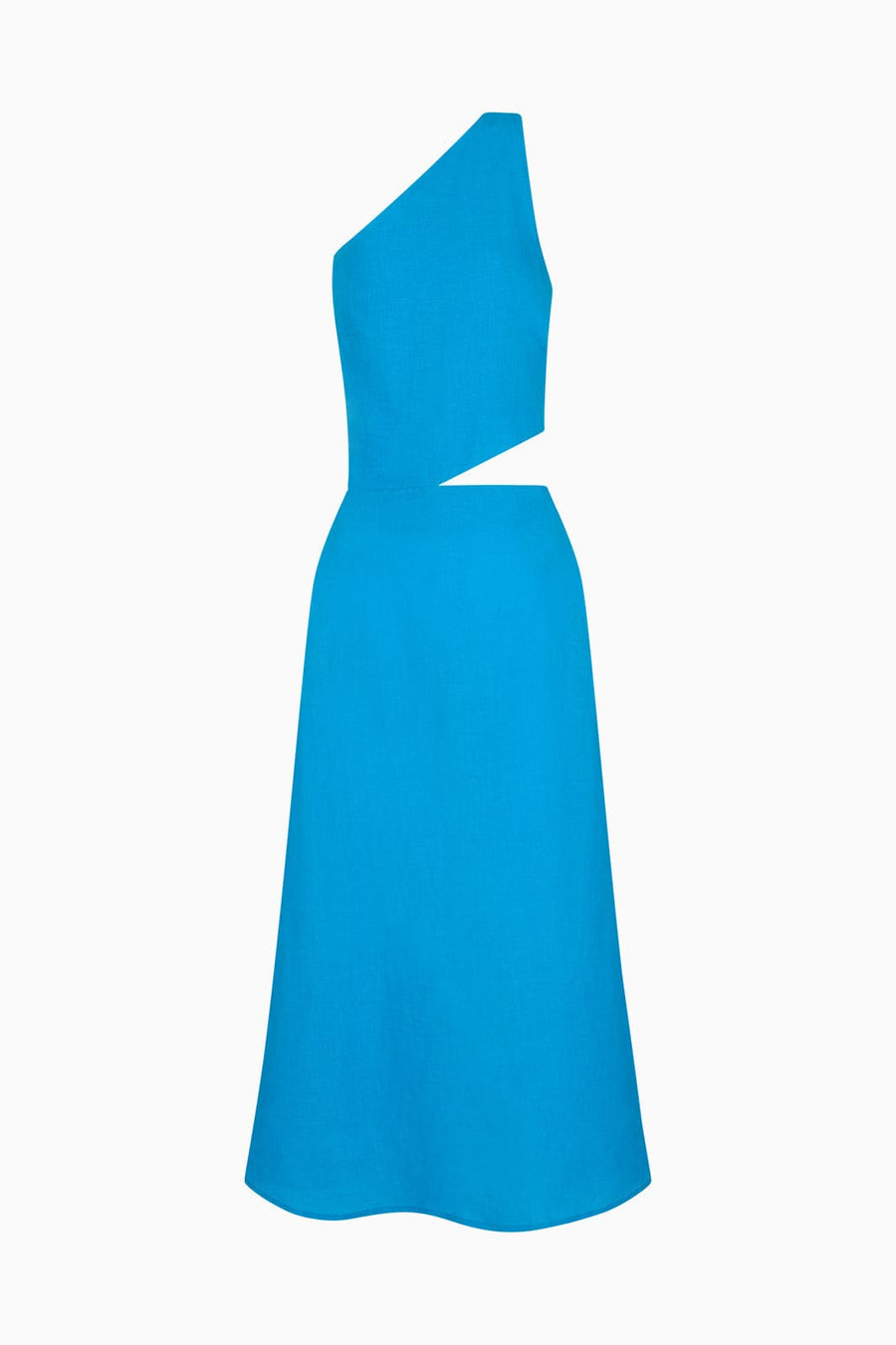 The Ava Asymmetric Maxi Dress in ice blue