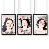 Art Decor For Bedroom Wall | Set of 3 Bohemian Prints
