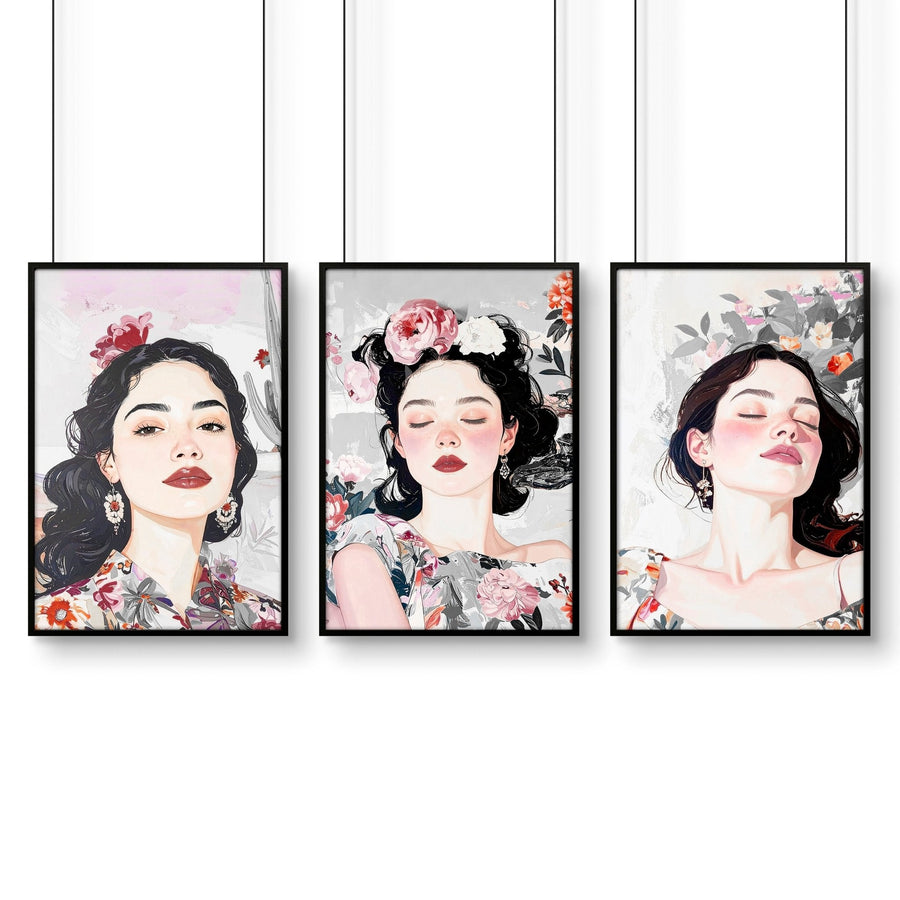 Art Decor For Bedroom Wall | Set of 3 Bohemian Prints