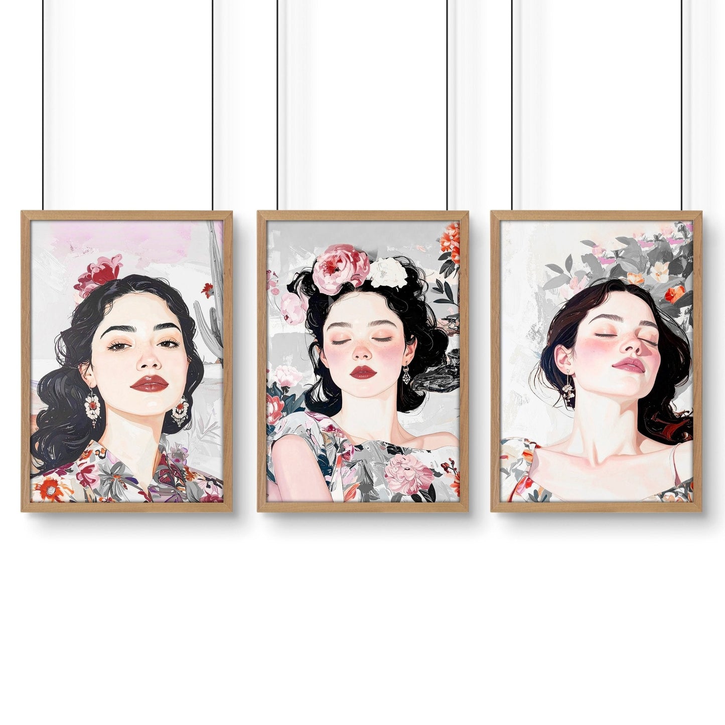 Art Decor For Bedroom Wall | Set of 3 Bohemian Prints
