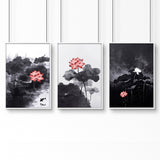 Art Modern Prints | Set of 3 Asian Inspired Wall art Prints