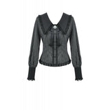 Dark in Love Gothic Peter Pan Collar Lace Shirt