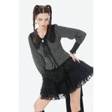 Dark in Love Gothic Peter Pan Collar Lace Shirt