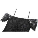 Dark in Love Romantic Gothic Lace Layered High-Low Dress