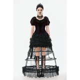 Dark in Love Isolde Velvet & Lace Puff Sleeve Bolero