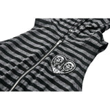 Dark In Love Salem Striped Cat Ear Hoodie Dress