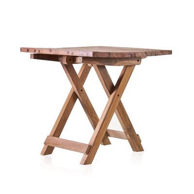 Recycled Teak Wood Square Folding Coffee Table 50x50x50cm