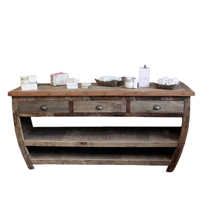 Recycled Teak Wood Centerpiece Table 180x60x80cm