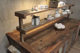Recycled Teak Wood Centre Display Table 207x97x80cm