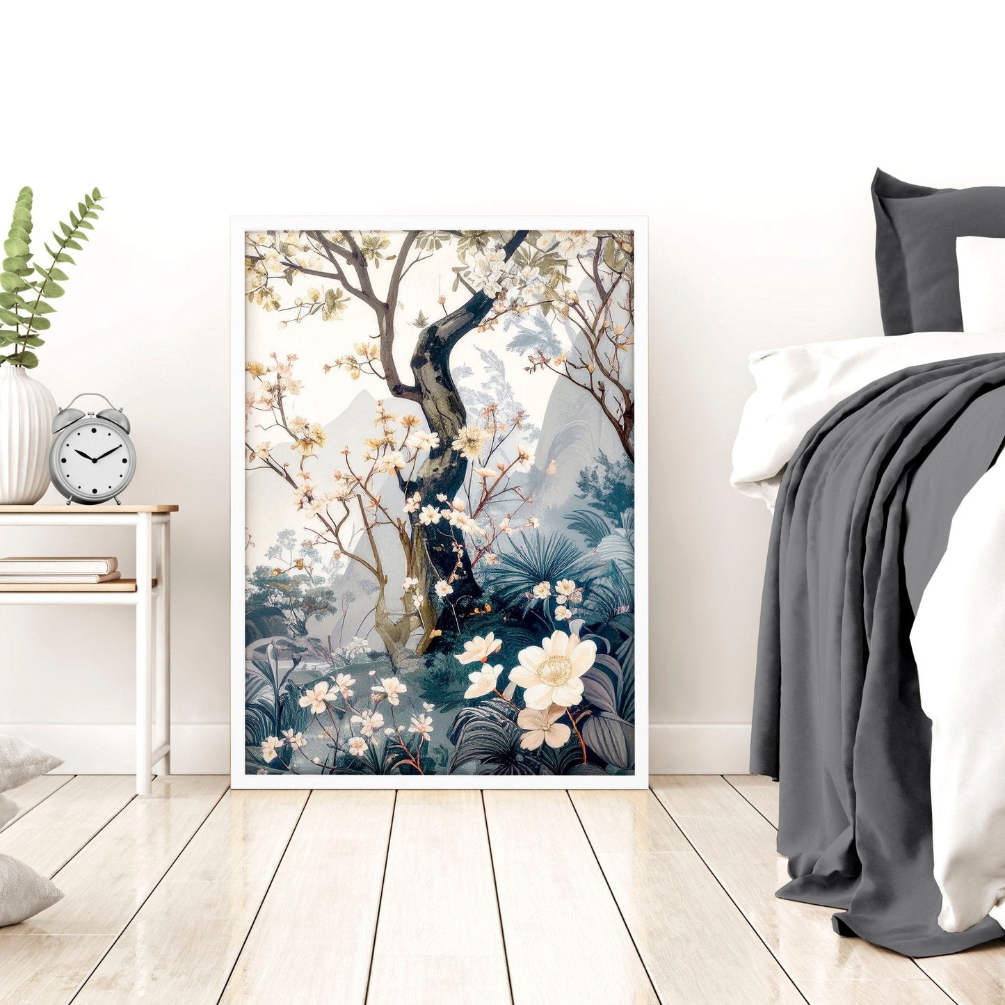 Bedroom Wall Ideas Pictures | Set of 3 Chinoiserie Wall art Prints